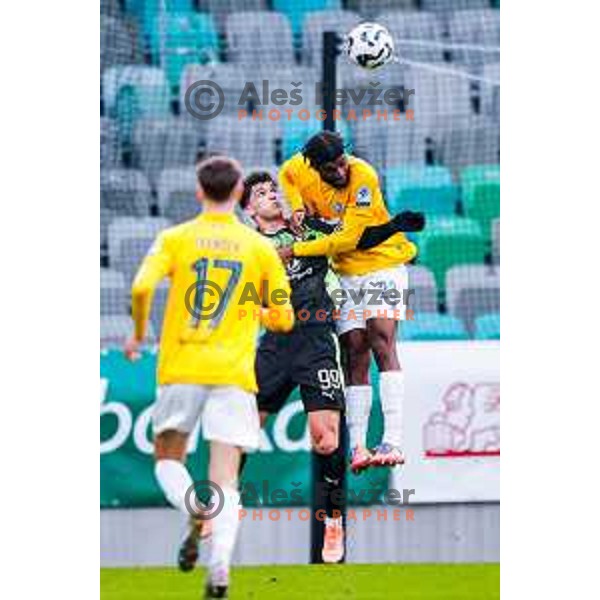 in action during Prva liga Telemach 2025/2026 football match between Bravo Big Bang and Olimpija in Ljubljana, Slovenia on December 7, 2025