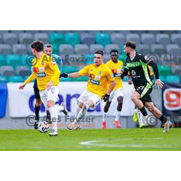 in action during Prva liga Telemach 2025/2026 football match between Bravo Big Bang and Olimpija in Ljubljana, Slovenia on December 7, 2025