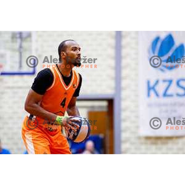 in action during OTP Bank League basketball match between Triglav and Kansai Helios in Planina Hall, Kranj, Slovenia on December 6, 2025