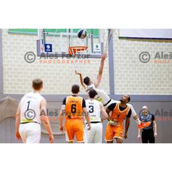 in action during OTP Bank League basketball match between Triglav and Kansai Helios in Planina Hall, Kranj, Slovenia on December 6, 2025