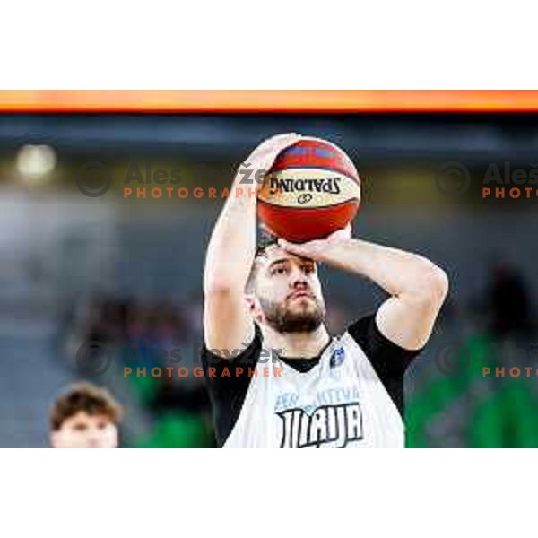 in action during AdmiralBet ABA League 2025/2026 basketball match between Cedevita Olimpija and Perspektiva Ilirija in SRC Stozice, Ljubljana, Slovenia on December 7, 2025