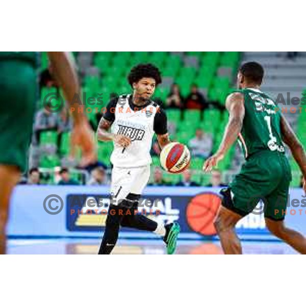 in action during AdmiralBet ABA League 2025/2026 basketball match between Cedevita Olimpija and Perspektiva Ilirija in SRC Stozice, Ljubljana, Slovenia on December 7, 2025