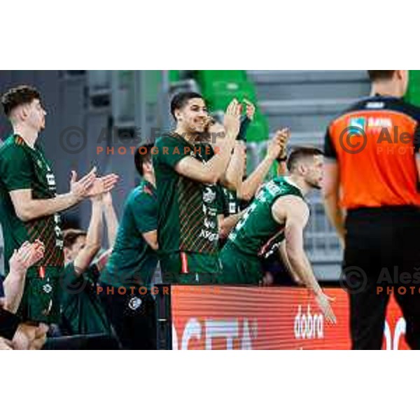 in action during AdmiralBet ABA League 2025/2026 basketball match between Cedevita Olimpija and Perspektiva Ilirija in SRC Stozice, Ljubljana, Slovenia on December 7, 2025