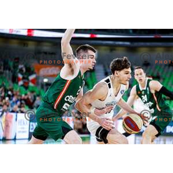in action during AdmiralBet ABA League 2025/2026 basketball match between Cedevita Olimpija and Perspektiva Ilirija in SRC Stozice, Ljubljana, Slovenia on December 7, 2025