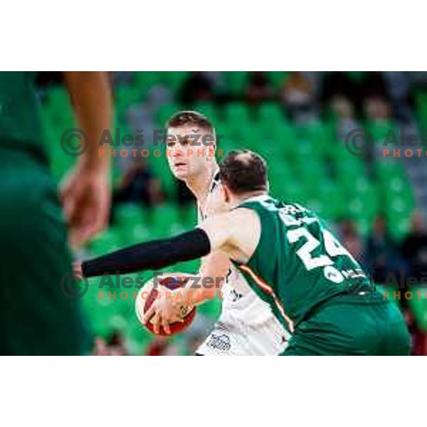 in action during AdmiralBet ABA League 2025/2026 basketball match between Cedevita Olimpija and Perspektiva Ilirija in SRC Stozice, Ljubljana, Slovenia on December 7, 2025