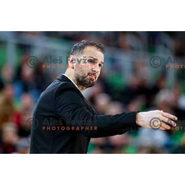 in action during AdmiralBet ABA League 2025/2026 basketball match between Cedevita Olimpija and Perspektiva Ilirija in SRC Stozice, Ljubljana, Slovenia on December 7, 2025