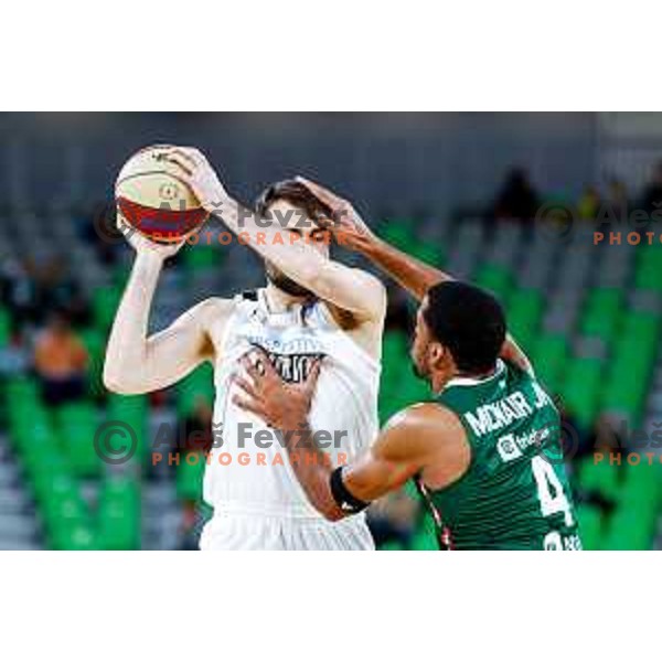 in action during AdmiralBet ABA League 2025/2026 basketball match between Cedevita Olimpija and Perspektiva Ilirija in SRC Stozice, Ljubljana, Slovenia on December 7, 2025