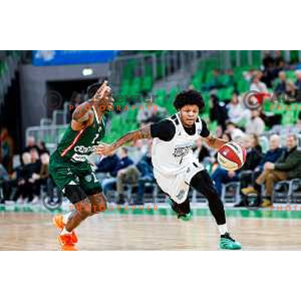 in action during AdmiralBet ABA League 2025/2026 basketball match between Cedevita Olimpija and Perspektiva Ilirija in SRC Stozice, Ljubljana, Slovenia on December 7, 2025