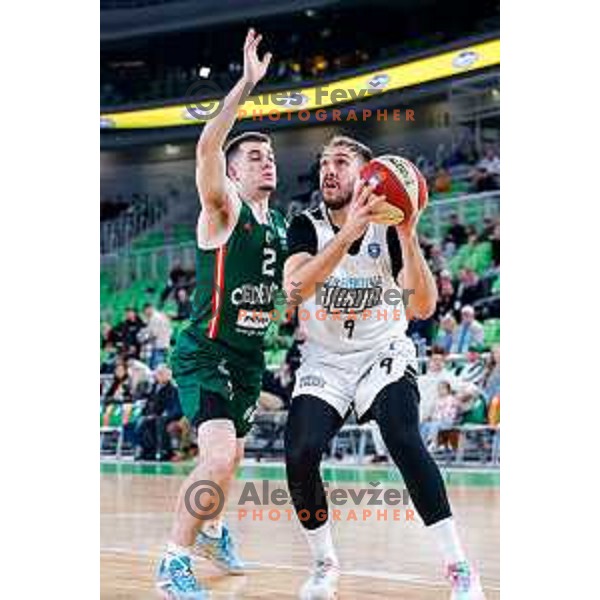 in action during AdmiralBet ABA League 2025/2026 basketball match between Cedevita Olimpija and Perspektiva Ilirija in SRC Stozice, Ljubljana, Slovenia on December 7, 2025
