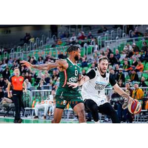 in action during AdmiralBet ABA League 2025/2026 basketball match between Cedevita Olimpija and Perspektiva Ilirija in SRC Stozice, Ljubljana, Slovenia on December 7, 2025