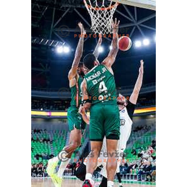 in action during AdmiralBet ABA League 2025/2026 basketball match between Cedevita Olimpija and Perspektiva Ilirija in SRC Stozice, Ljubljana, Slovenia on December 7, 2025