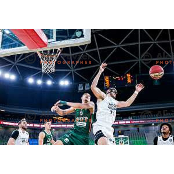 in action during AdmiralBet ABA League 2025/2026 basketball match between Cedevita Olimpija and Perspektiva Ilirija in SRC Stozice, Ljubljana, Slovenia on December 7, 2025
