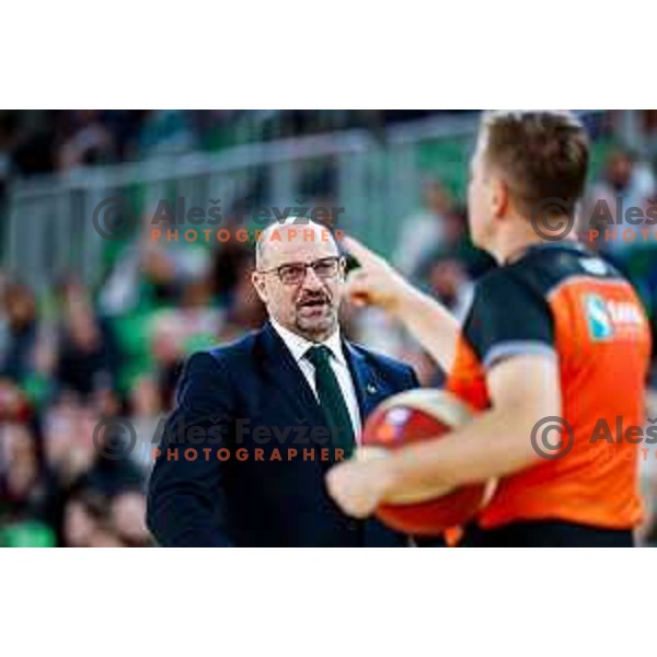 in action during AdmiralBet ABA League 2025/2026 basketball match between Cedevita Olimpija and Perspektiva Ilirija in SRC Stozice, Ljubljana, Slovenia on December 7, 2025