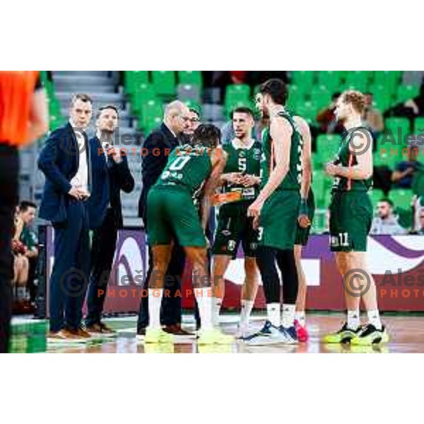 in action during AdmiralBet ABA League 2025/2026 basketball match between Cedevita Olimpija and Perspektiva Ilirija in SRC Stozice, Ljubljana, Slovenia on December 7, 2025