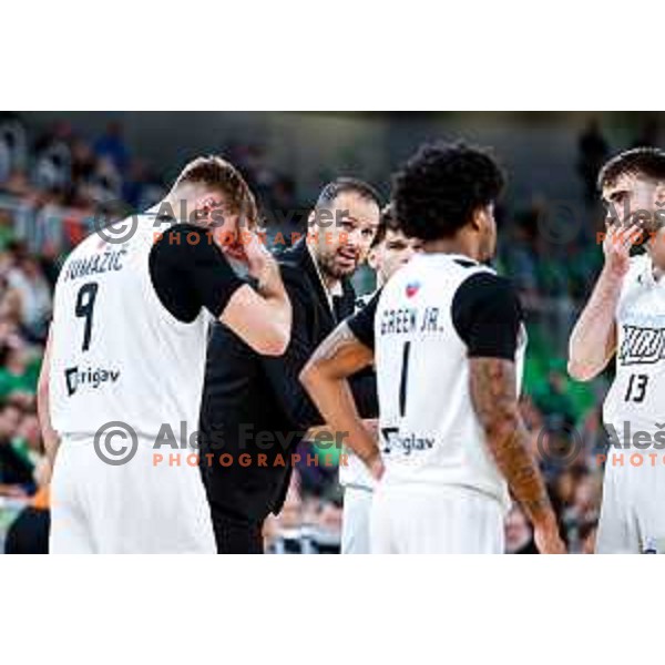 in action during AdmiralBet ABA League 2025/2026 basketball match between Cedevita Olimpija and Perspektiva Ilirija in SRC Stozice, Ljubljana, Slovenia on December 7, 2025