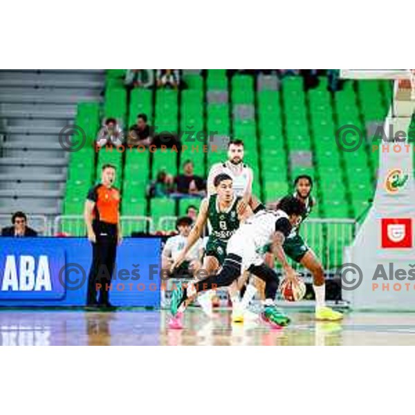 in action during AdmiralBet ABA League 2025/2026 basketball match between Cedevita Olimpija and Perspektiva Ilirija in SRC Stozice, Ljubljana, Slovenia on December 7, 2025