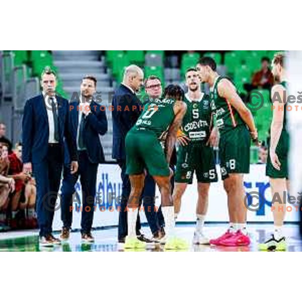 in action during AdmiralBet ABA League 2025/2026 basketball match between Cedevita Olimpija and Perspektiva Ilirija in SRC Stozice, Ljubljana, Slovenia on December 7, 2025