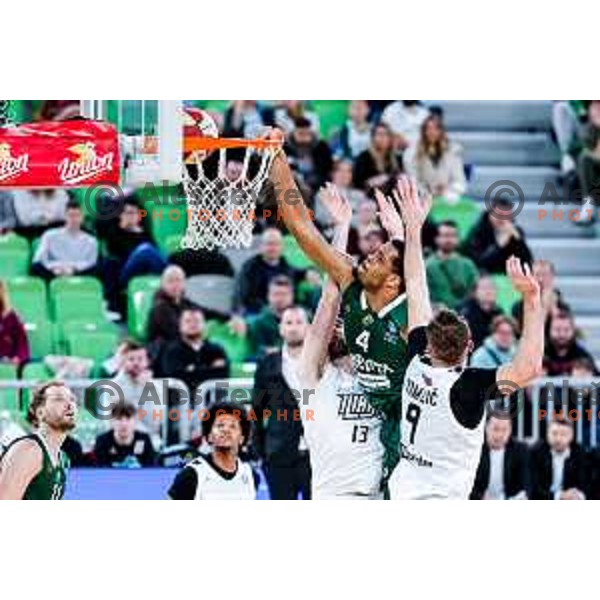 in action during AdmiralBet ABA League 2025/2026 basketball match between Cedevita Olimpija and Perspektiva Ilirija in SRC Stozice, Ljubljana, Slovenia on December 7, 2025