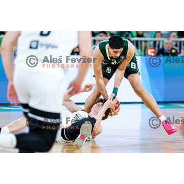 in action during AdmiralBet ABA League 2025/2026 basketball match between Cedevita Olimpija and Perspektiva Ilirija in SRC Stozice, Ljubljana, Slovenia on December 7, 2025