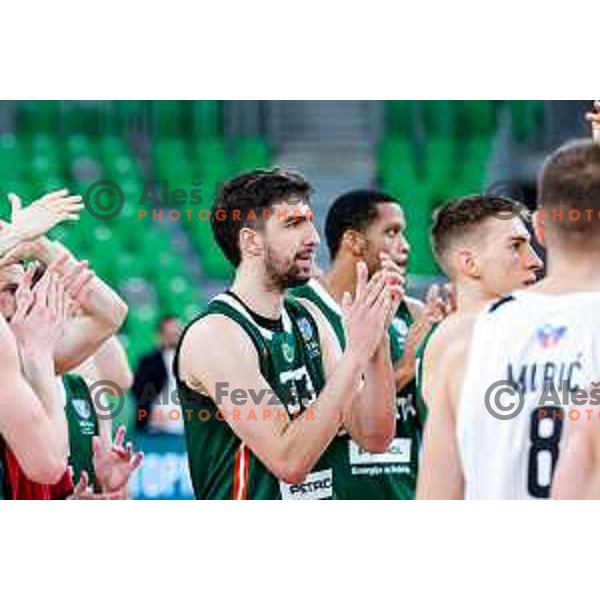in action during AdmiralBet ABA League 2025/2026 basketball match between Cedevita Olimpija and Perspektiva Ilirija in SRC Stozice, Ljubljana, Slovenia on December 7, 2025