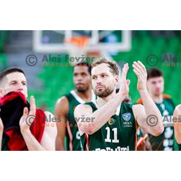 in action during AdmiralBet ABA League 2025/2026 basketball match between Cedevita Olimpija and Perspektiva Ilirija in SRC Stozice, Ljubljana, Slovenia on December 7, 2025