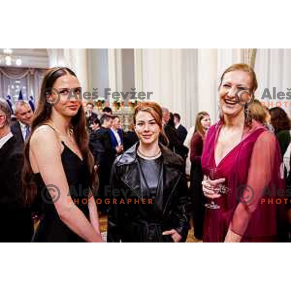 during Reception for Best Slovenian Sportswoman and Sportsman held by President of Slovenia in Ljubljana, Slovenia on December 9, 2025