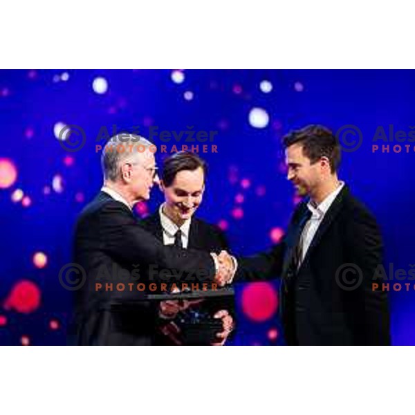 Domen Prevc and Robert Hrgota during Best Slovenian Sportsman of 2025 - Sportnik leta in Ljubljana, Slovenia on December 9, 2025