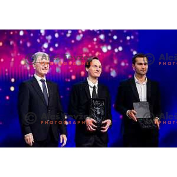 Domen Prevc and Robert Hrgota during Best Slovenian Sportsman of 2025 - Sportnik leta in Ljubljana, Slovenia on December 9, 2025