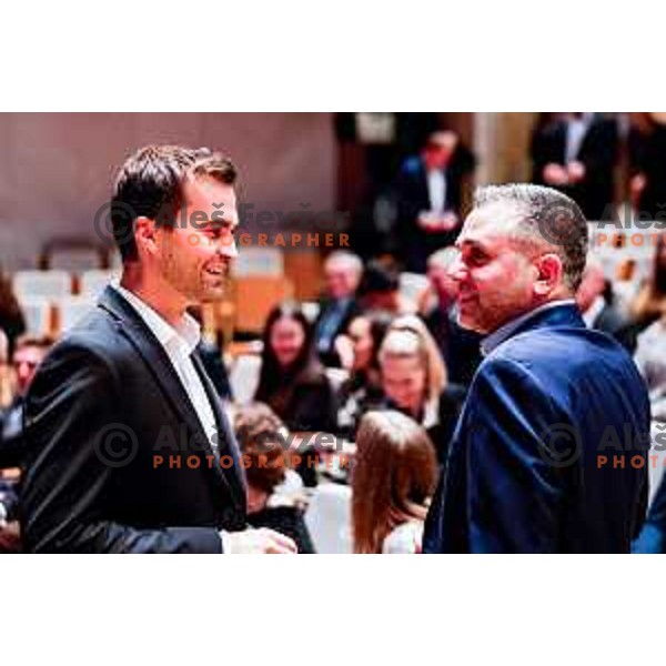 Robert Hrgota and Ales Kriznar during Best Slovenian Sportsman of 2025 - Sportnik leta in Ljubljana, Slovenia on December 9, 2025