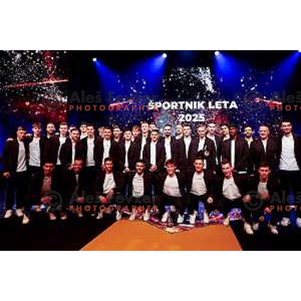 Albert Riera and players of NK Celje during Best Slovenian Sportsman of 2025 - Sportnik leta in Ljubljana, Slovenia on December 9, 2025