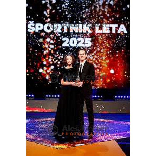 Nika and Domen Prevc during Best Slovenian Sportsman of 2025 - Sportnik leta in Ljubljana, Slovenia on December 9, 2025