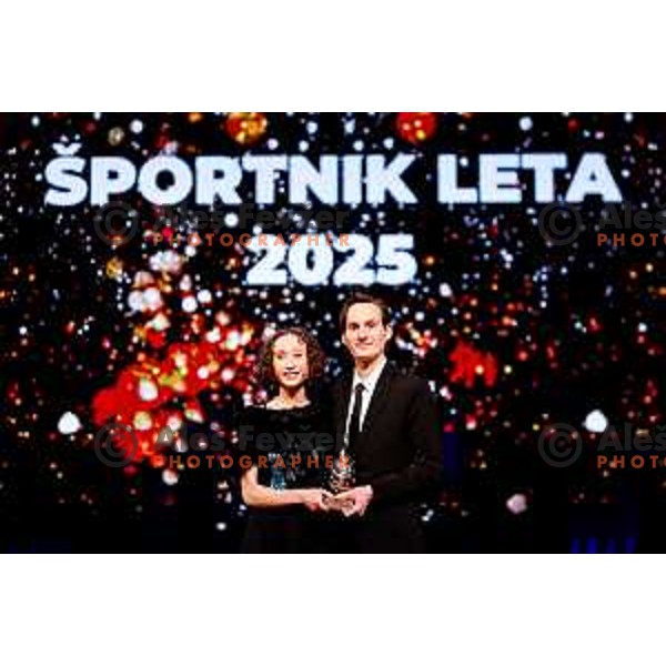 Nika and Domen Prevc during Best Slovenian Sportsman of 2025 - Sportnik leta in Ljubljana, Slovenia on December 9, 2025