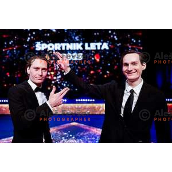 Anze Lanisek and Domen Prevc during Best Slovenian Sportsman of 2025 - Sportnik leta in Ljubljana, Slovenia on December 9, 2025