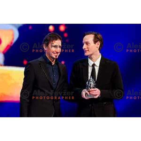 Robi Kranjec and Domen Prevc during Best Slovenian Sportsman of 2025 - Sportnik leta in Ljubljana, Slovenia on December 9, 2025