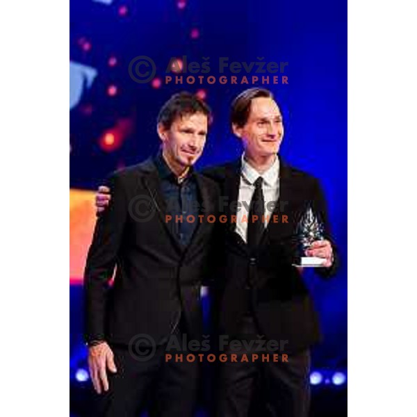 Robi Kranjec and Domen Prevc during Best Slovenian Sportsman of 2025 - Sportnik leta in Ljubljana, Slovenia on December 9, 2025