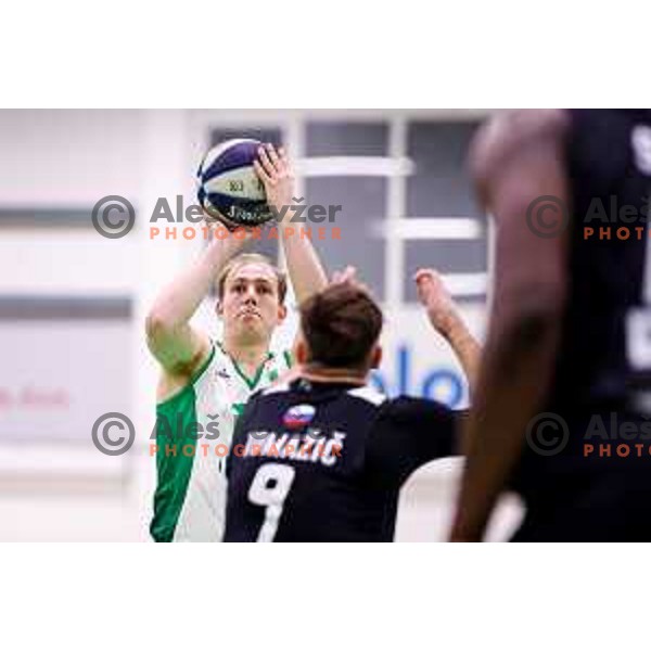 in action during OTP Bank League 2025/2026 basketball match between Krka and Perspektiva Ilirija in Marof Hall, Novo Mesto, Slovenia on December 10, 2025