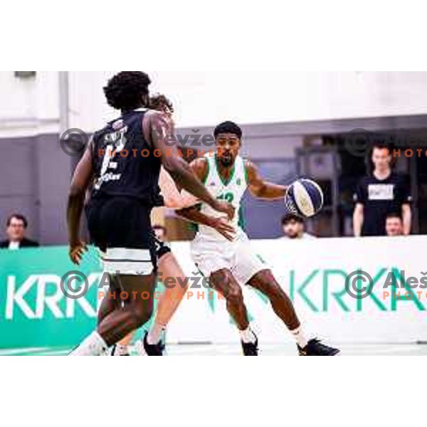 in action during OTP Bank League 2025/2026 basketball match between Krka and Perspektiva Ilirija in Marof Hall, Novo Mesto, Slovenia on December 10, 2025