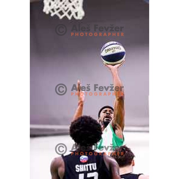 in action during OTP Bank League 2025/2026 basketball match between Krka and Perspektiva Ilirija in Marof Hall, Novo Mesto, Slovenia on December 10, 2025