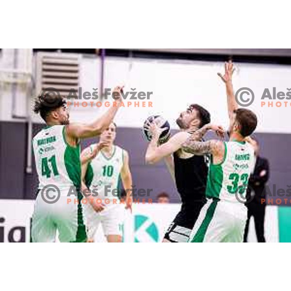 in action during OTP Bank League 2025/2026 basketball match between Krka and Perspektiva Ilirija in Marof Hall, Novo Mesto, Slovenia on December 10, 2025