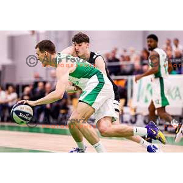 in action during OTP Bank League 2025/2026 basketball match between Krka and Perspektiva Ilirija in Marof Hall, Novo Mesto, Slovenia on December 10, 2025