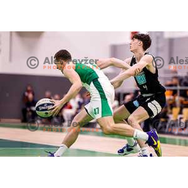 in action during OTP Bank League 2025/2026 basketball match between Krka and Perspektiva Ilirija in Marof Hall, Novo Mesto, Slovenia on December 10, 2025