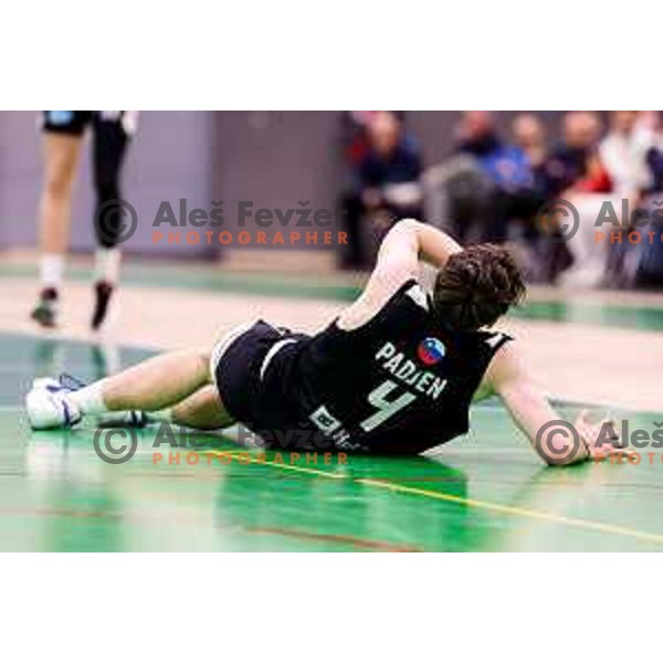 in action during OTP Bank League 2025/2026 basketball match between Krka and Perspektiva Ilirija in Marof Hall, Novo Mesto, Slovenia on December 10, 2025