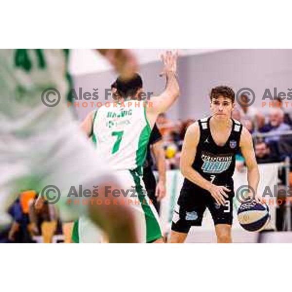 in action during OTP Bank League 2025/2026 basketball match between Krka and Perspektiva Ilirija in Marof Hall, Novo Mesto, Slovenia on December 10, 2025