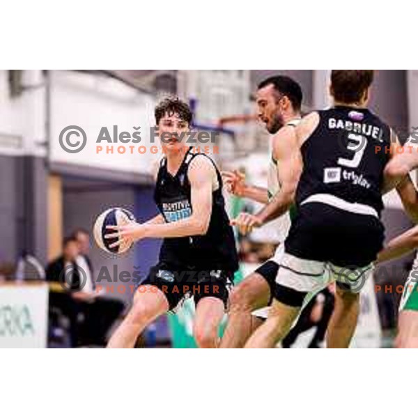 in action during OTP Bank League 2025/2026 basketball match between Krka and Perspektiva Ilirija in Marof Hall, Novo Mesto, Slovenia on December 10, 2025
