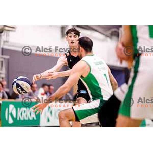 in action during OTP Bank League 2025/2026 basketball match between Krka and Perspektiva Ilirija in Marof Hall, Novo Mesto, Slovenia on December 10, 2025