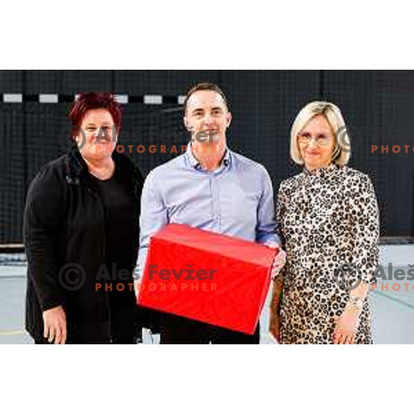 in action during quarter-final of Slovenian Handball Cup match between Trimo Trebnje and Gorenje Velenje in Trebnje, Slovenia on December 10, 2025