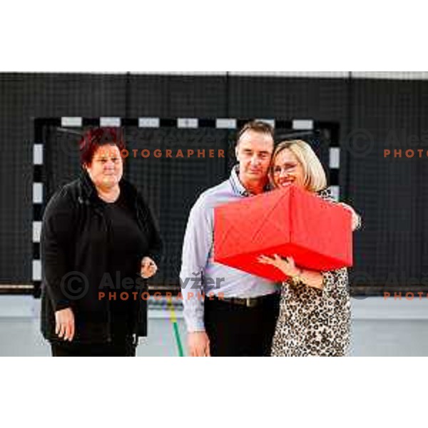in action during quarter-final of Slovenian Handball Cup match between Trimo Trebnje and Gorenje Velenje in Trebnje, Slovenia on December 10, 2025