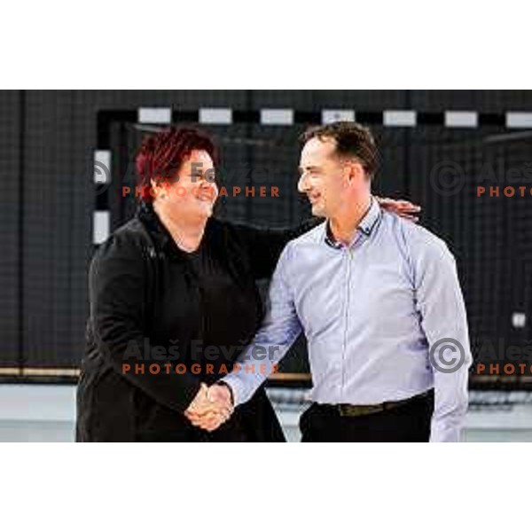 in action during quarter-final of Slovenian Handball Cup match between Trimo Trebnje and Gorenje Velenje in Trebnje, Slovenia on December 10, 2025