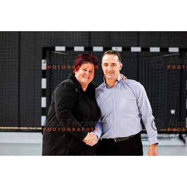 in action during quarter-final of Slovenian Handball Cup match between Trimo Trebnje and Gorenje Velenje in Trebnje, Slovenia on December 10, 2025