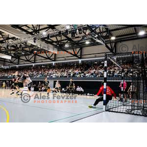 in action during quarter-final of Slovenian Handball Cup match between Trimo Trebnje and Gorenje Velenje in Trebnje, Slovenia on December 10, 2025